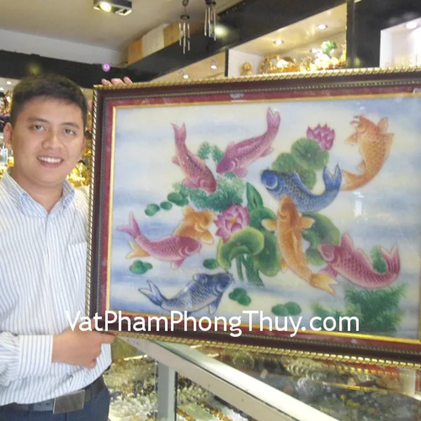 Anh Quốc Anh - khách hàng mua tranh đá quý cửu ngư TPC04-1