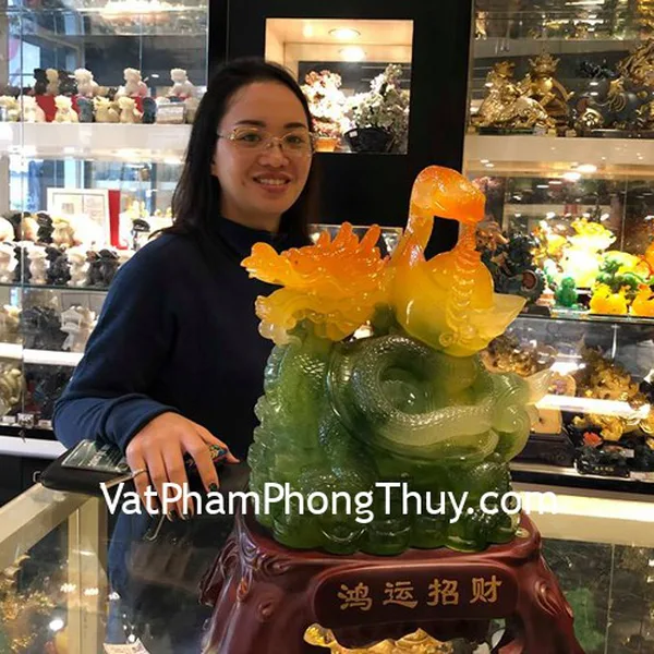 Chị Hường - khách hàng mua tượng long quy H440G