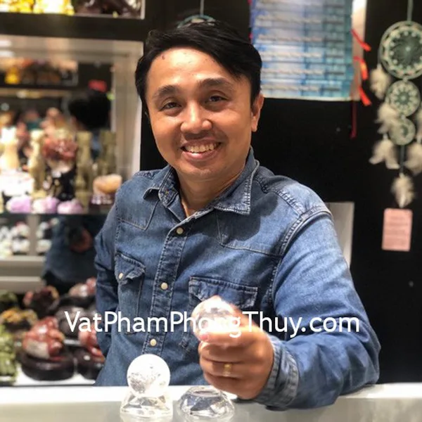 Anh Liêm - Khách hàng mua quả cầu thạch anh trắng GM148-S3-1231