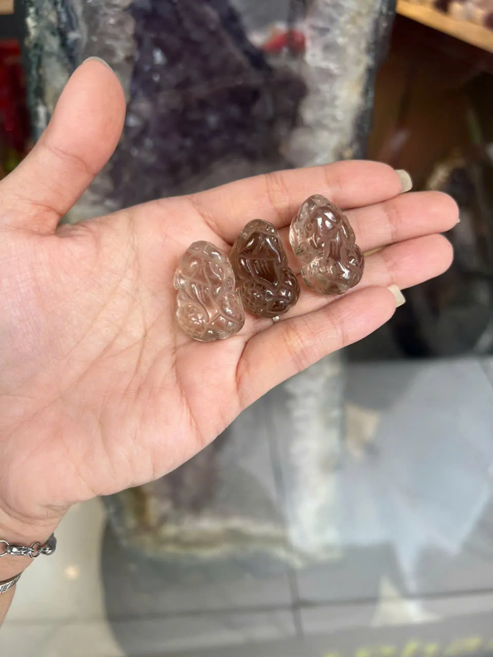 Tỳ hưu thạch anh khói vảy rồng S5016