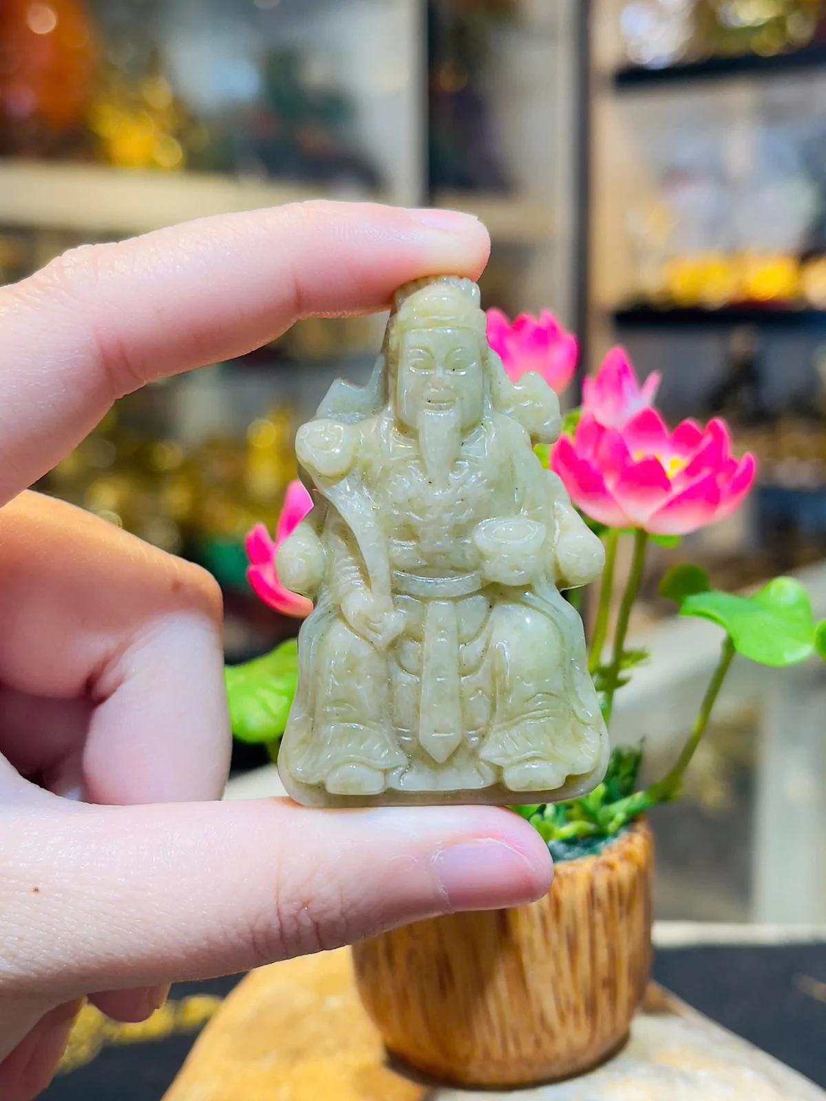 Thần tài đeo cổ đá Miến Điện S116