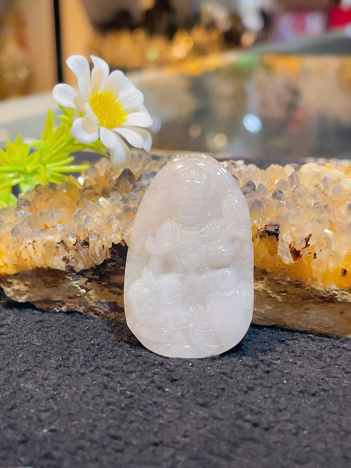Phật bản mệnh Phỉ Thúy lớn A+++ (Thìn+Tỵ) - Phổ Hiền Bồ Tát S6508-4