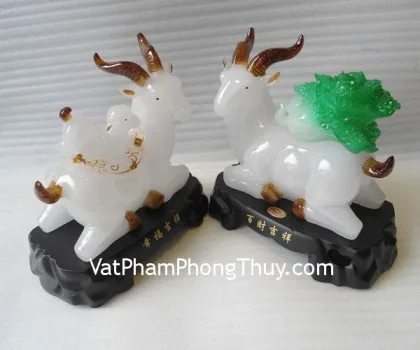 Dê trắng bắp cải, con - hạnh phúc cát tường, phát tài cát tường H079G