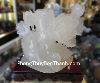 Tượng cá chép+mấu đơn Thanh Ngọc K168