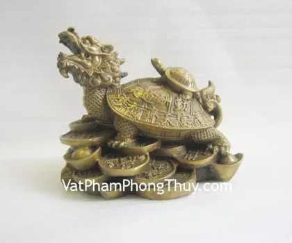 Rùa đầu rồng lam ngọc cõng tháp trung FHM123