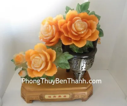 Mẫu đơn phú quý đỉnh thịnh xanh, cam nhỏ Y253