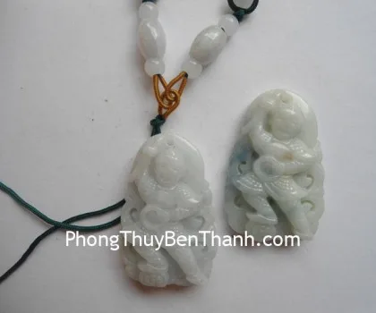 Mặt đeo cổ Phật Di Lặc vân xanh (31.9g) S6627-S4-3126