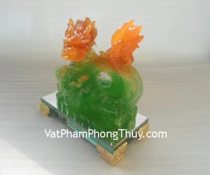 Rồng xanh, đồng tiền, đế gỗ- Tài vận hanh thông E126