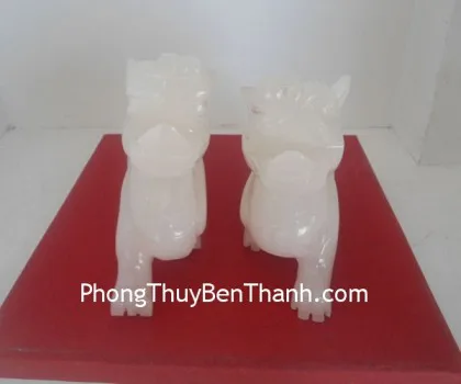 Tỳ hưu bạch ngọc cõng vàng loại nhỏ FBN04