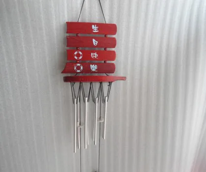 Chuông gió thuyền buồm 8 ống nhỏ trắng CG1247