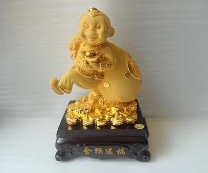 Khỉ tài lộc vác túi tiền - kim hầu tống phước FK035M