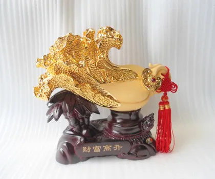 Bắp cải vàng trên đế gỗ - tài phú cao thăng K178M