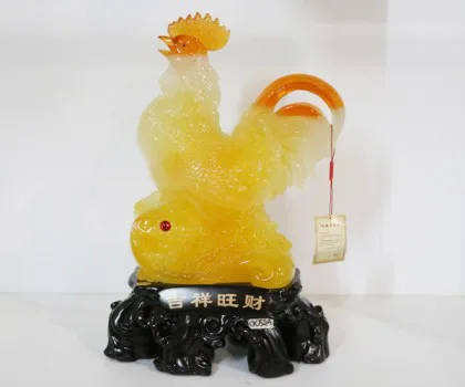 Gà ngọc vàng bên hồ lô vàng - Phú quý cát tường FG054A