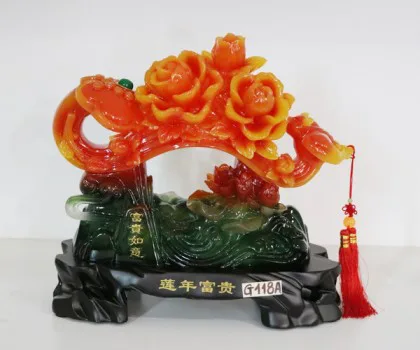 Mẫu đơn ngọc đỏ như ý trên núi xanh - Liên niên phú quý - Phú quý như ý G118A
