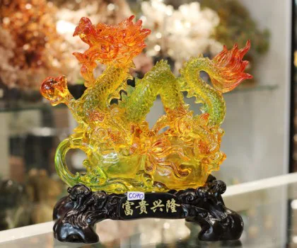 Rồng lưu ly cam trên hồ lô - Phú quý hưng long C070A