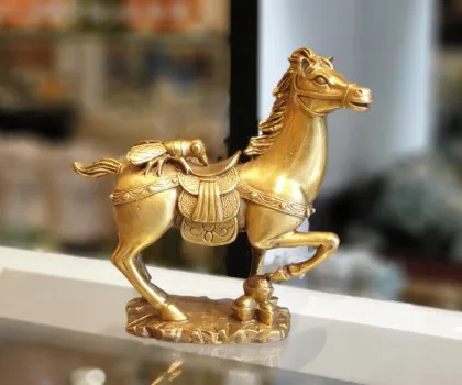 Thần ngựa đồng cõng nguyên bảo (lớn) FD283