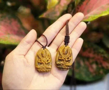 Phật bản mệnh đá mắt mèo trung - Sửu + Dần ( Hư Không Tạng ) S6842-2