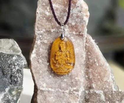 Phật bản mệnh đá mắt mèo trung- Mùi + Thân (Như Lai Đại Nhật) S6842-6
