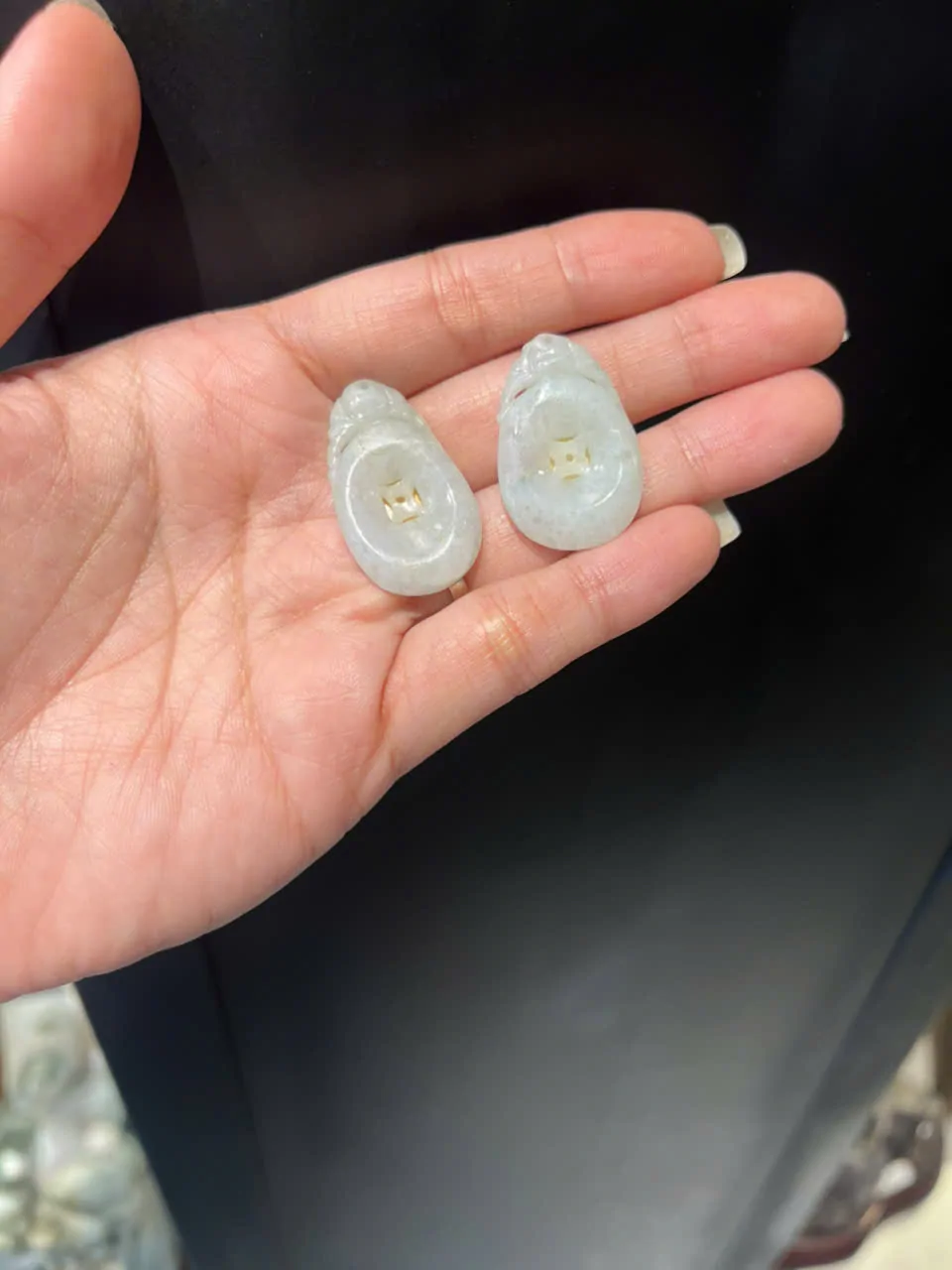 Tiền ngọc bội đeo cổ ngọc Phỉ Thúy S058