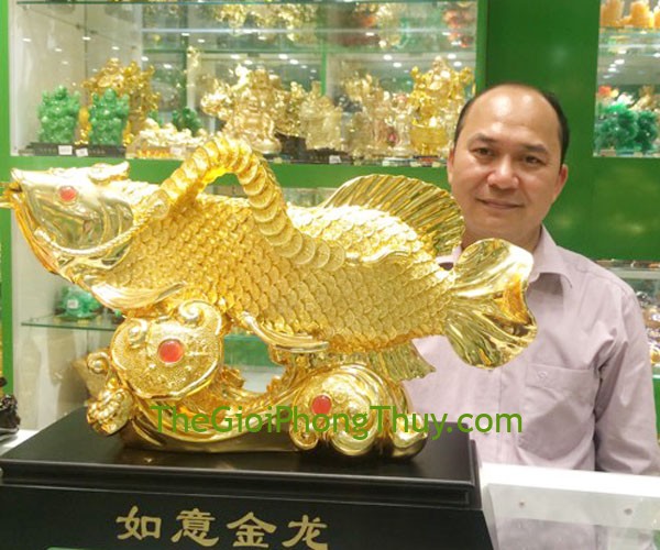 Anh Chiến-khách hàng mua Cá kim long vàng như ý lớn - như ý kim long FH285G