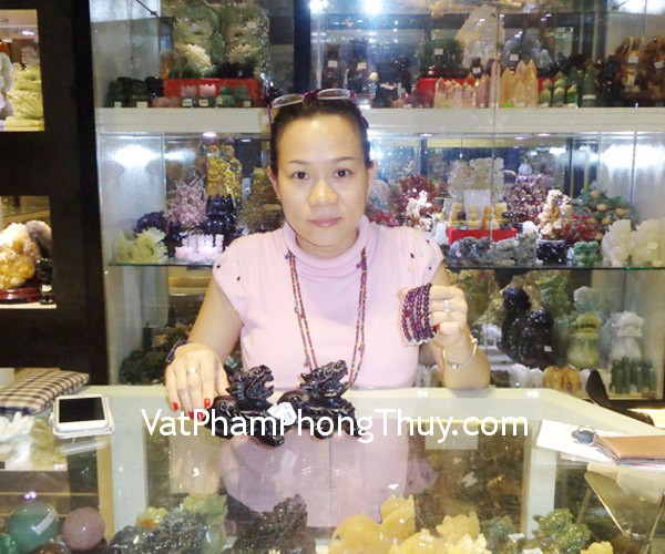 Chị Thúy - khách hàng mua Cặp tỳ hưu thạch anh đen HM011, Chuỗi thạch anh tím S6133-S4-600, Chuỗi thạch anh tím S6133-S4-615